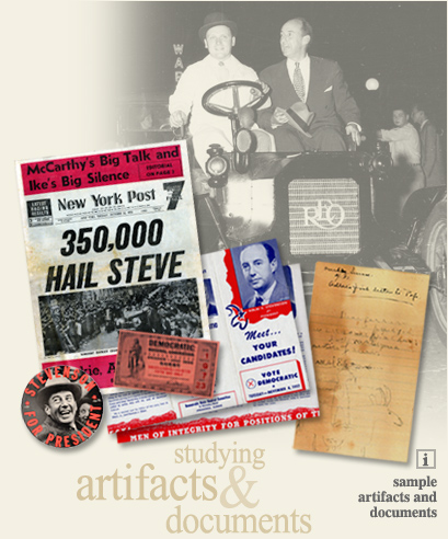 studying artifacts and documents collage image