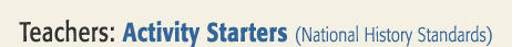 For Teachers: Activity Starters (NCHS) title image
